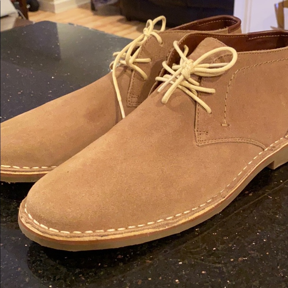 Kenneth Cole Reaction Tan Suede Boots - Picture 2 of 5